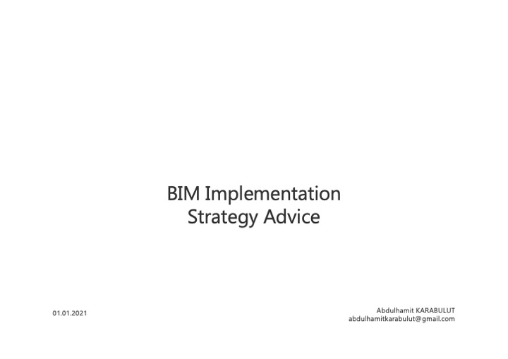 BIM Implementation Strategy Sample Presentation